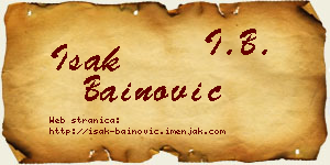 Isak Bainović vizit kartica